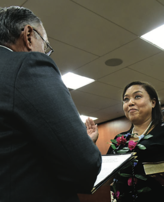 Mayor, Council Members and staff sworn in